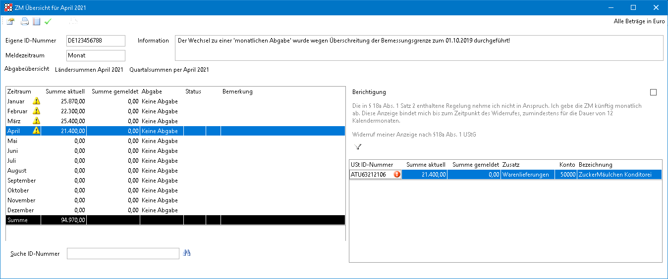 Rechnungswesen f�r Buchhalter - Finanzbuchhaltung - Qualit�tskontrolle - UStID Pr�fung - Ansicht
