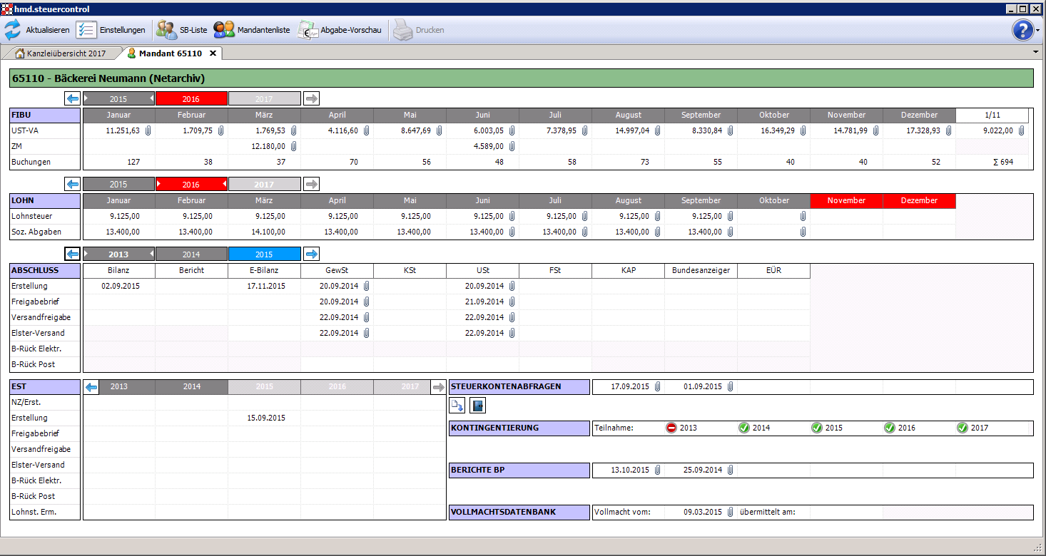 Onlinel�sungen f�r Buchhalter - Mandantenl�sungen - Freizeichnungsportal - Steuercontrol