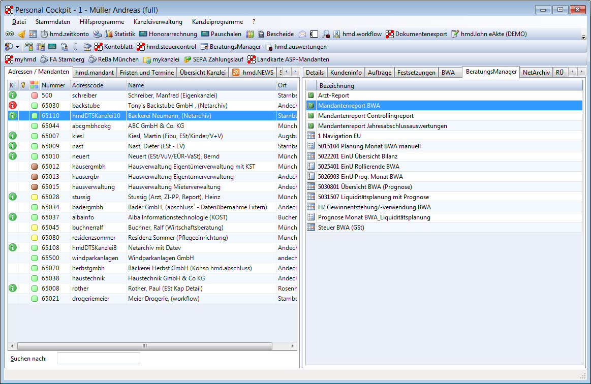 Rechnungswesen f�r Buchhalter - Controlling - Wirtschaftsberatung - �bersicht - Auswertungen