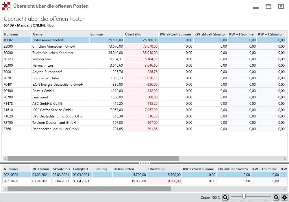 Rechnungswesen f�r Buchhalter - Finanzbuchhaltung - Offene Posten  - F�lligkeiten